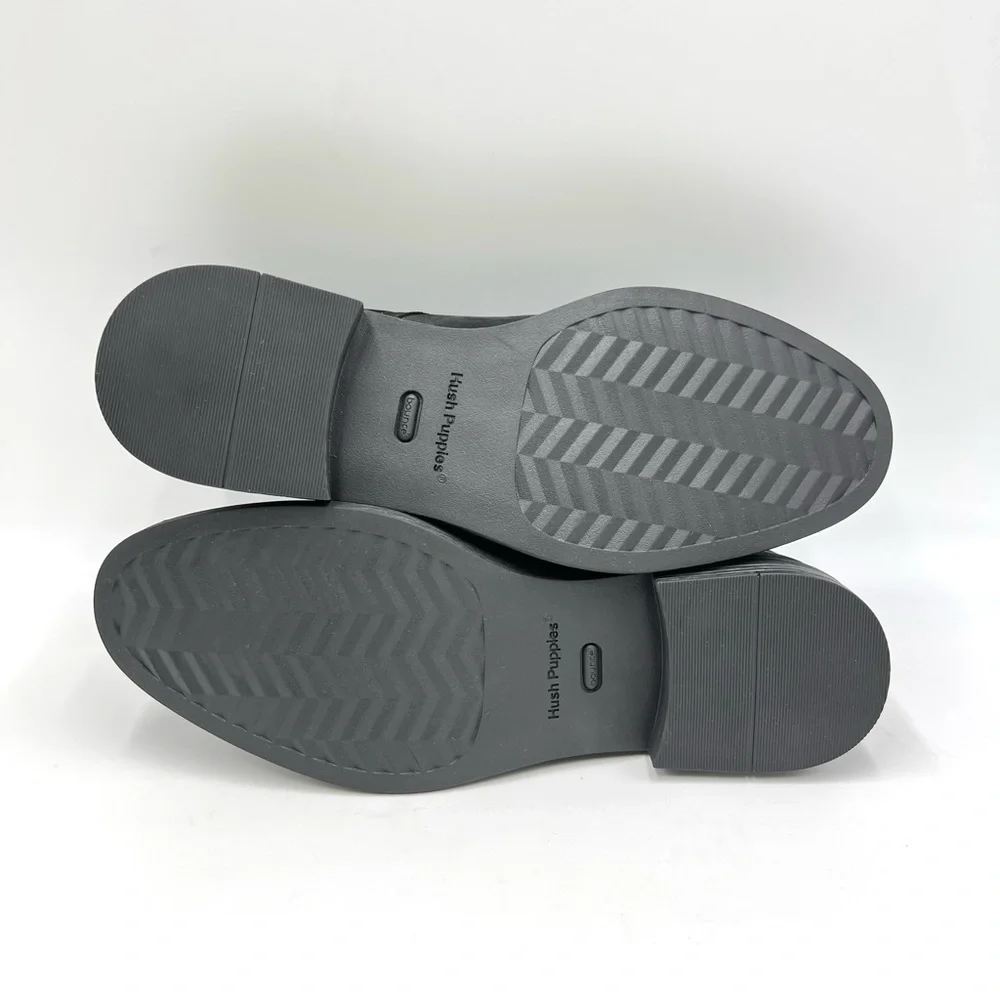 Hush Puppies Womens Size 8.5 Bailey Chukka 2 Black Nubuck Leather‎ Boots NEW
